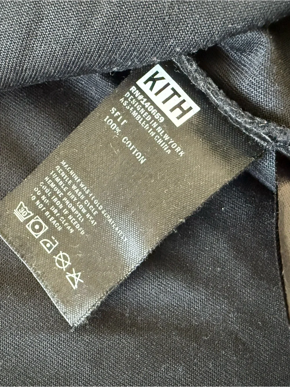 Kith Black Crewneck Tee with Striped Neck Tag - Picture 4 of 4